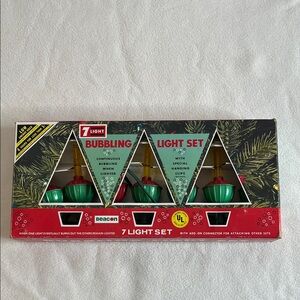 Beacon Festive Bubbling Light Set - Vibrant Green and Red